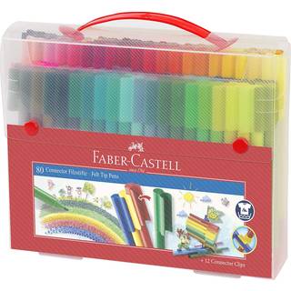 Faber-Castell Tuscher m. connector i kuffert - 80 stk.