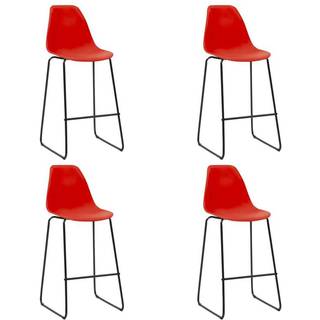 barstole 4 stk. plastik sort