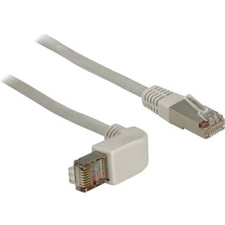 DeLOCK Network cable RJ45 Cat.5e SF/UTP upwards angled/straight 1 m