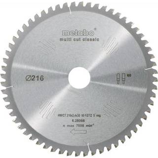 Skæreskive Metabo ''multi cut - classic'', 216x30, Z60 FZ/TZ, 5°neg. (628066000), 1 stk.