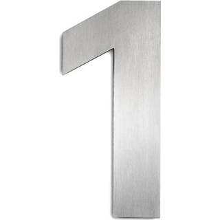 CMD Husnummer i stål, stort 1 Hausnummern, Aluminium/grå/zink, Rustfrit stål, Moderne