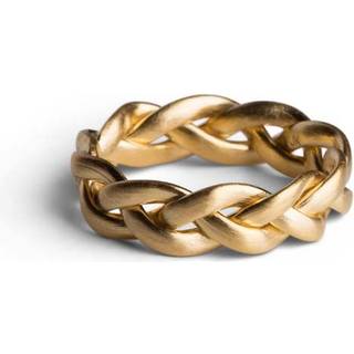 Jane Kønig Braided Big ring i mat forgyldt sølv