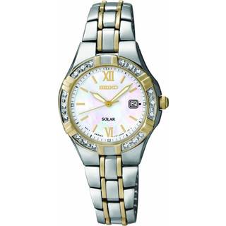 Seiko SUT068P9 Two Tone Solar Diamond Set Bracelet Watch - W7988