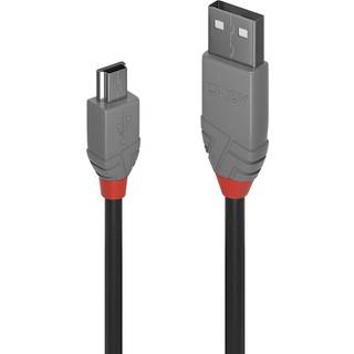 Lindy Anthra USB-A til Mini-B kabel, USB 2.0 | 20 cm | PRIS-MATCH