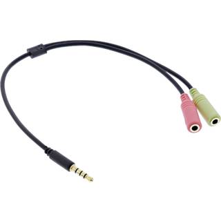 InLine 4pin TRRS CTIA -adapter, sort