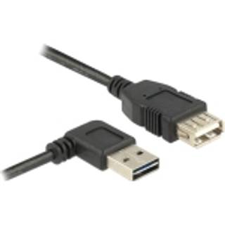 Delock USB 2.0 kabel - USB-A han / USB-A hun - Vinklet - 2 m