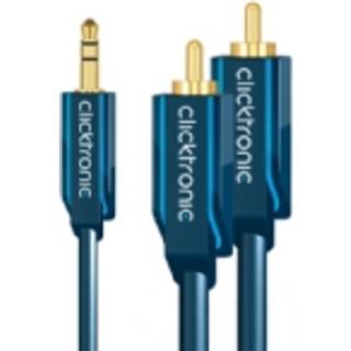 Clicktronic Lyd kabel 3,5 mm til 2x RCA - 1 m