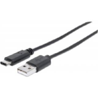 MANHATTAN USB Kabel 2.0 Manhattan C -> A St/St  1.00m schwarz