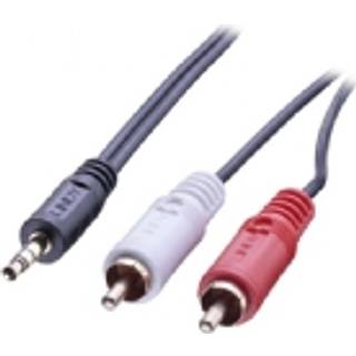 LINDY Audiokabel Stereo RCA 3,5mm/3m  2xRCA/3,5mm m/m, vergoldet