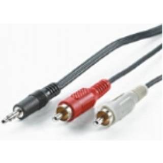 ROLINE 3.5mm Jack - 2x RCA Cable. M/F. Black. 10m