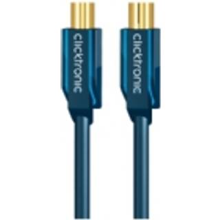 ClickTronic Koaxialkabel Premiumkabel | Koaxialkontakt  Koaxialkoppling | 2,0 m | > 95 dB