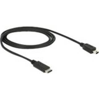 Kabel USBC/MiniUSB 1m Sort