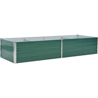 hævet plantekasse 240x80x45 cm galvaniseret stål antracitgrå