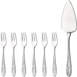 Hardanger Kristin Lagkagesæt - Bestiksæt Stål Silver - 325085