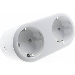 FORÅRSUDSALG - Smart dobbelt WiFi kontakt/plug - Energimåler - Tænd/sluk