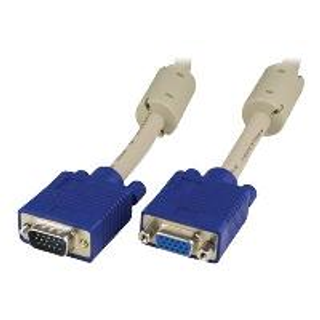 DELTACO Forlængerkabel RGB HD15 han-hun 5m, uden pin9