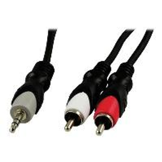 High grade Minijack til 2xPhono kabel - 3 m