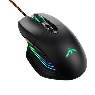 DUTZO Senshi RGB - Gaming Mus - Optisk - 7 knapper - Sort med RGB lys