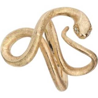 OLE LYNGGAARD COPENHAGEN Snakes 18 kt. guld ring med 4 brillanter, stor