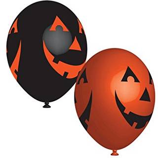 Halloween græskar balloner 6 stk. - Sort og orange