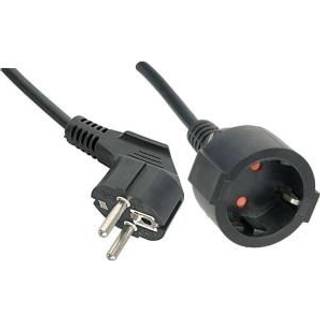 LINDY Schuko-Verlängerungskabel, 5m  Farbe: Schwarz