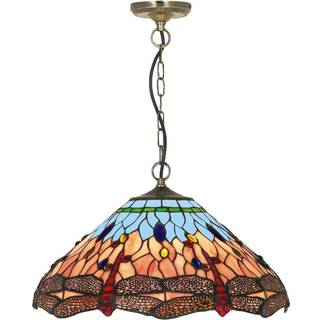 DRAGONFLY klassisk pendellampe i Tiffanystil