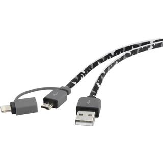 Renkforce micro-USB/Lightning 2-i-1 opladnings- &