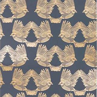 Birds - Deep Blue/Gold