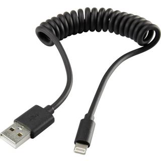 N/A Spiralkabel [1x USB 2.0 stik A - 1x Apple