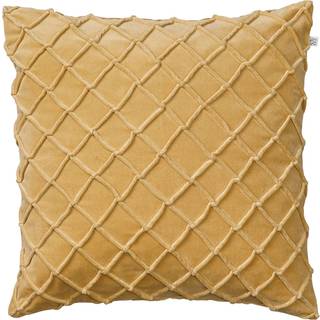 Chhatwal & Jonsson Deva Velvet Pudebetræk 50x50cm - Pyntepuder & Betræk Velour Spicy Yellow - CC840134-9V