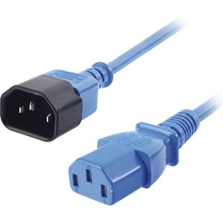 LINDY IEC Verlängerung, blau, 0.5m