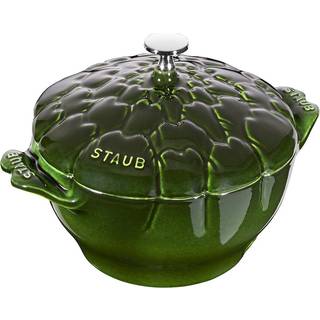 Staub La Cocotte 22 cm / 3 l, Artiskok, Basilikum-Grøn, Støbejern