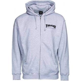 Sweatshirt Thrasher Magazine Logo Zip Hoody Melange Grey XL - Melange Grey - XL