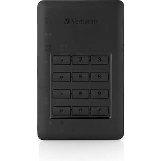 Verbatim Store 'n' Go Secure Portable HDD - 2TB - Ekstern Harddisk - Sort