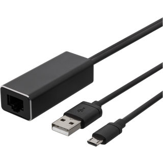 DELTACO Ethernet-adapter til Google Chromecast USB RJ45 - 1 meter