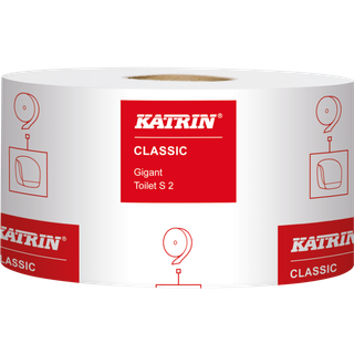 Katrin Toiletpapir Jumbo Mini 2-lag P 200 m Classic Ø19 cm 12 rl (106101)