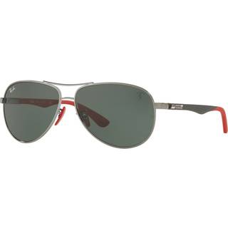 Ray - Ban Mand RB8313M SCUDERIA FERRARI COLLECTION F00171 Solbriller Stål Grå Grøn Pilot Normal