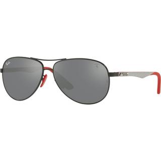 Ray - Ban Mand RB8313M SCUDERIA FERRARI COLLECTION F0096G Solbriller Stål Sort Grå Pilot Spejlet Spejl