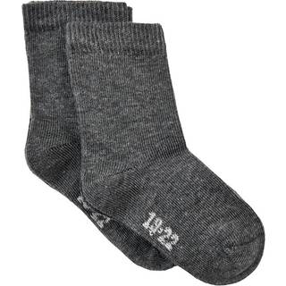 Minymo - Strømper 2-pak - Dark Grey Melange - 19-22
