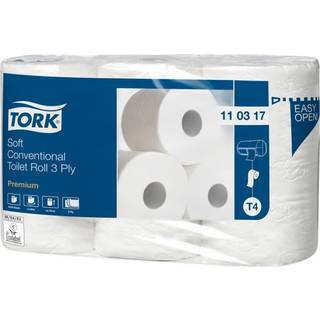 TORK Toiletpapir T4 3-lag P 34,7 m 42 rl Hvid Premium (110317)