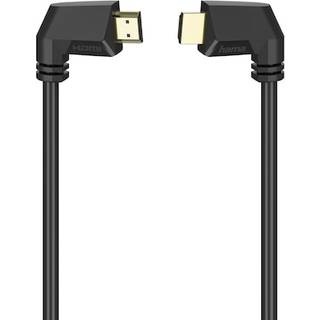 Hama HDMI Cable Ethernet Angled Gold Black 1.5m