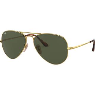 Ray - Ban Unisex RB3689 AVIATOR METAL II 914731 Solbriller Metal Guld G15 Pilot Normal
