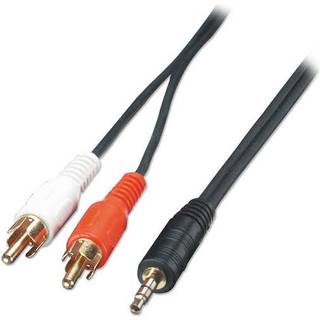 LINDY Audiokabel Stereo RCA 3,5mm/2m  2xRCA/3,5mm m/m, vergoldet