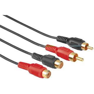 Hama Kabel 2xRCA-2xRCA Förlängning Svart 10m