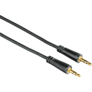 Hama High Grade Minijack Spiral Kabel - Vinklet - Sort - 1.5 m