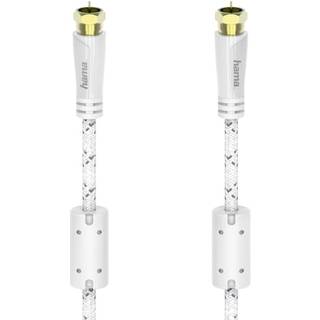 Hama Cable Antenna 90dB F-Plug-F-Plug White 5m