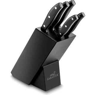 Mon bloc Knivblok og knive 6 dele fra Lion Sabatier International - Sort farve - Fyr