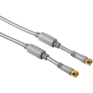 Hama Kabel Antenn SAT 100dB Ferrit F-Plug Silver 1.5m