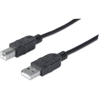 MANHATTAN USB Kabel Manhattan A -> B St/St  5.00m schwarz