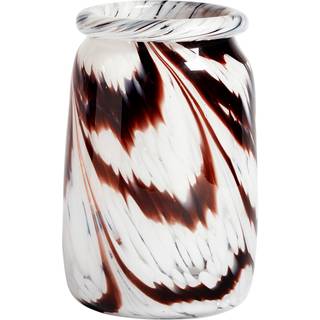 HAY Splash Vase Roll Neck L Coffee And White